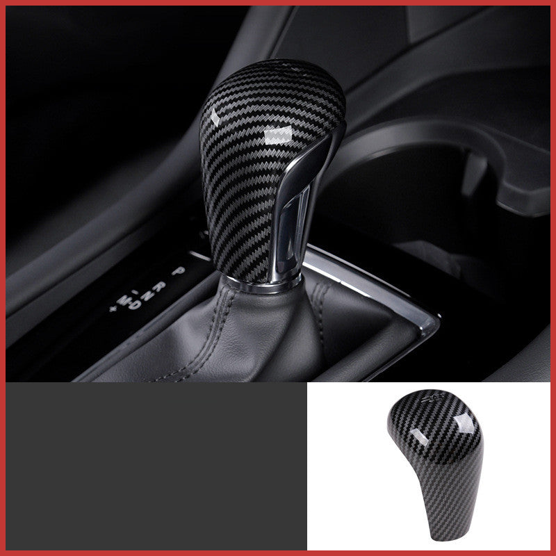 Color: Gear shift head cover - Mazda 3 Angkesaila modified interior carbon fiber decoration - Premium Interior Parts from Rapidvehicles - Just $20.51! Shop now at Rapidvehicles