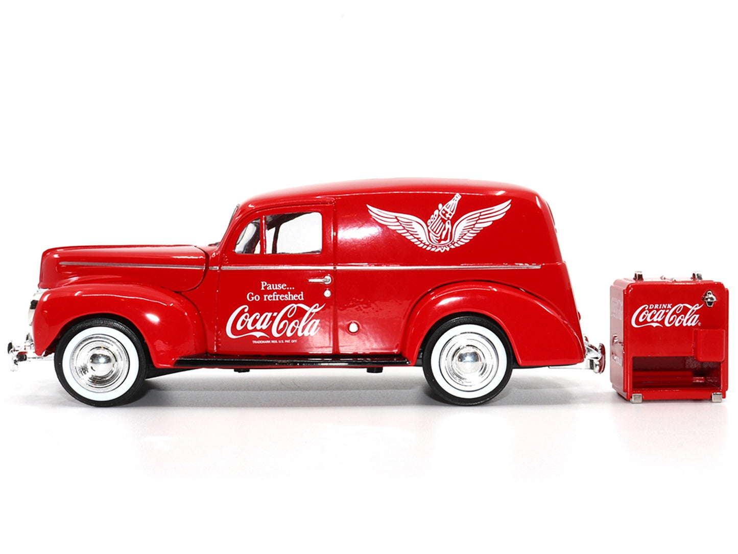 1940 Ford Sedan Cargo Van Red "Pause... Go Refreshed Coca-Cola" - Premium Ford Models from Motorcity Classics - Just $73.79! Shop now at Rapidvehicles