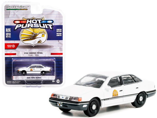 1990 Ford Taurus Police White "Utah Highway Patrol" "Hot Pursuit" - Premium Police Models from Greenlight - Just $23.39! Shop now at Rapidvehicles