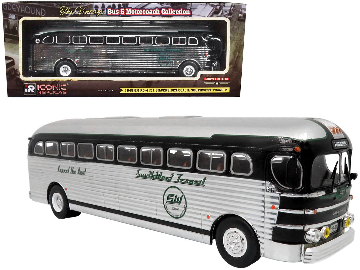 1948 GM PD-4151 Silversides Coach Bus "Southwest Transit: Expect - Premium Other from Iconic Replicas - Just $105.99! Shop now at Rapidvehicles