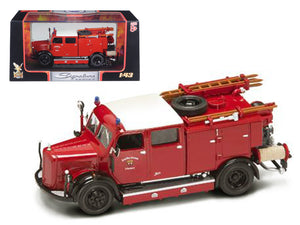 1950 Mercedes Benz TLF-15 Fire Engine Red 1/43 Diecast Model by Road Signature - Premium physical from Rapidvehicles - Just $50.99! Shop now at Rapidvehicles