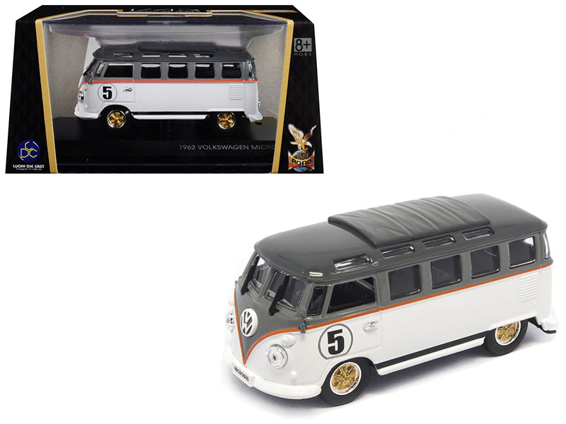 1962 Volkswagen Microbus #5 Van Bus White 1/43 Diecast Model by Road Signature free shipping USA