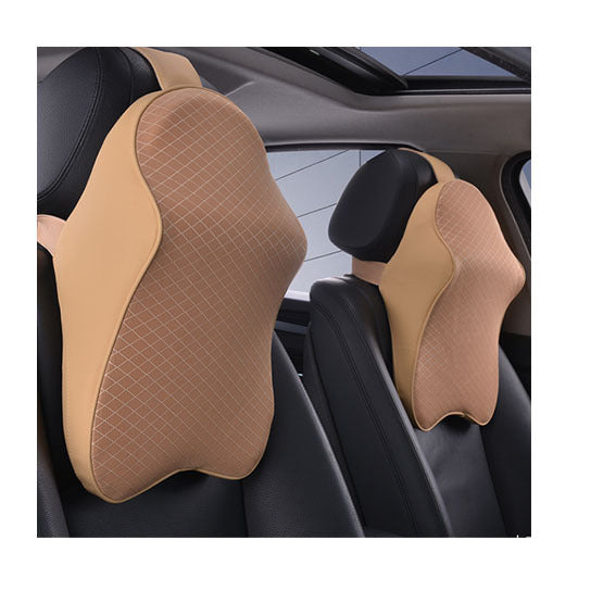 Color: Elegant rice - Car Neck Pillow Pillow Memory Cotton Bone - Premium Automobiles Seat Covers from Rapidvehicles - Just $43.99! Shop now at Rapidvehicles