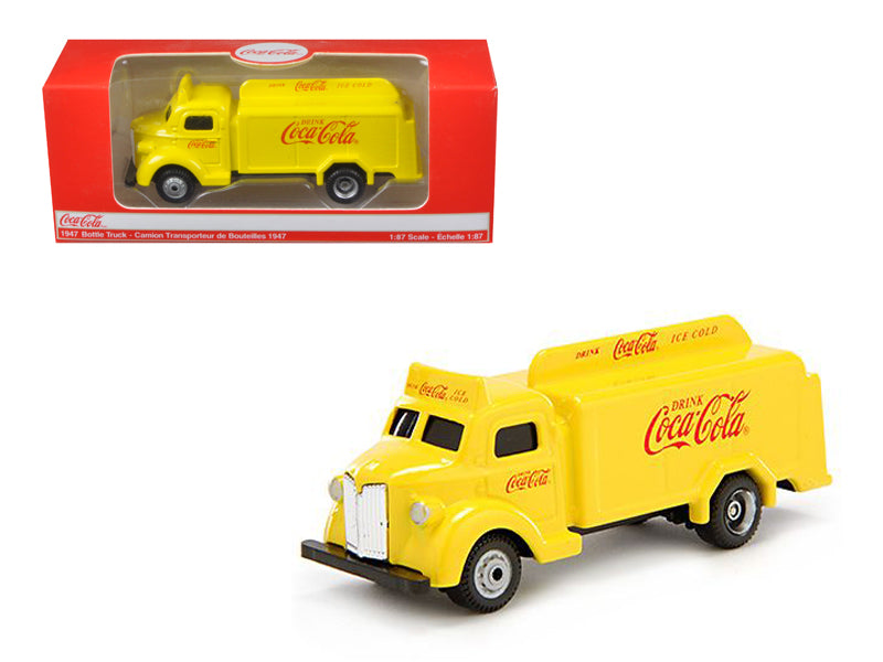 1947 Coca Cola Delivery Bottle Truck Yellow 1/87 Diecast Model by Motorcity Classics free shipping USA
