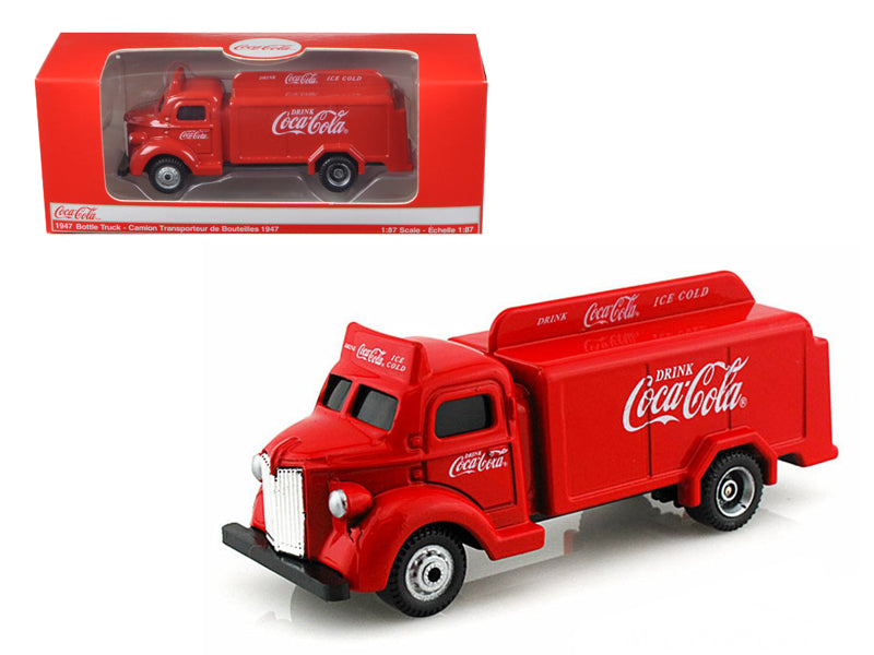 1947 Coca Cola Delivery Bottle Truck Red 1/87 Diecast Model by Motorcity Classics free shipping USA