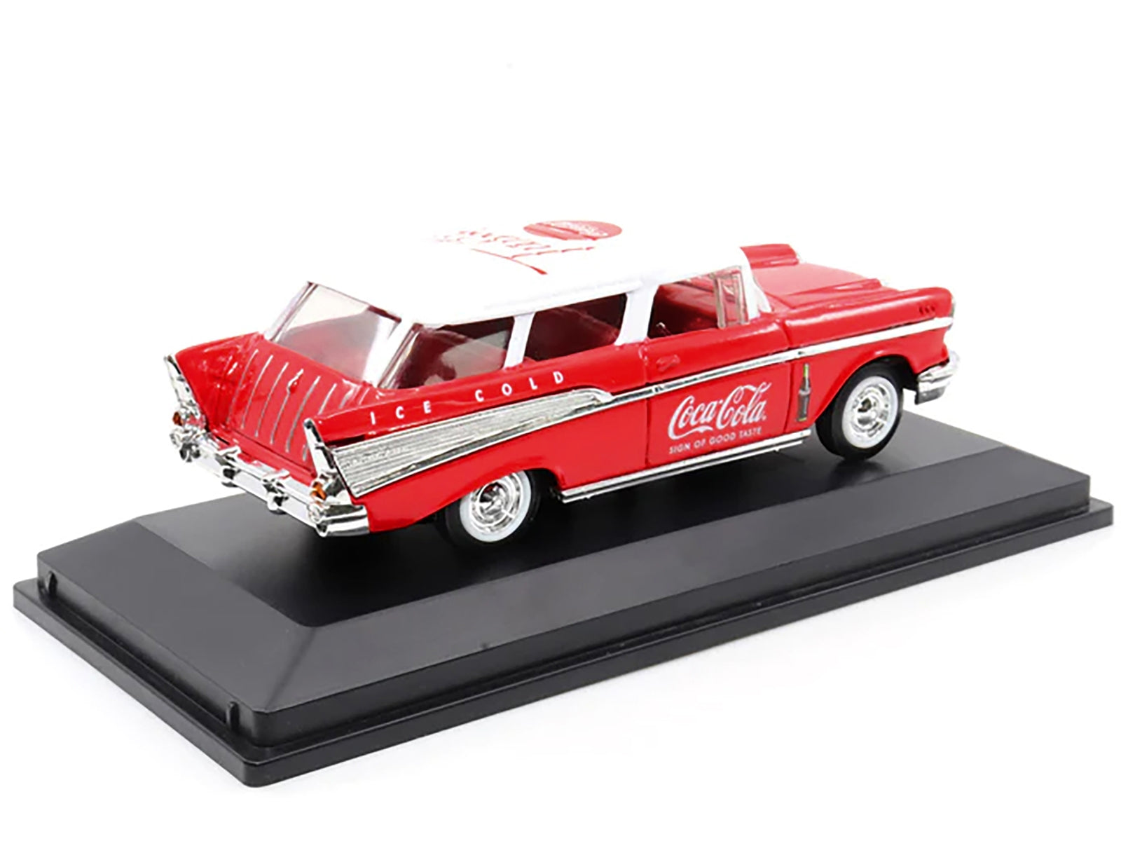 1957 Chevrolet Nomad "Coca-Cola" Red with White Top and Red Interior 1/43 Diecast Model Car by Motor City Classics - Premium Coca Cola Models from Motorcity Classics - Just $47.58! Shop now at Rapidvehicles