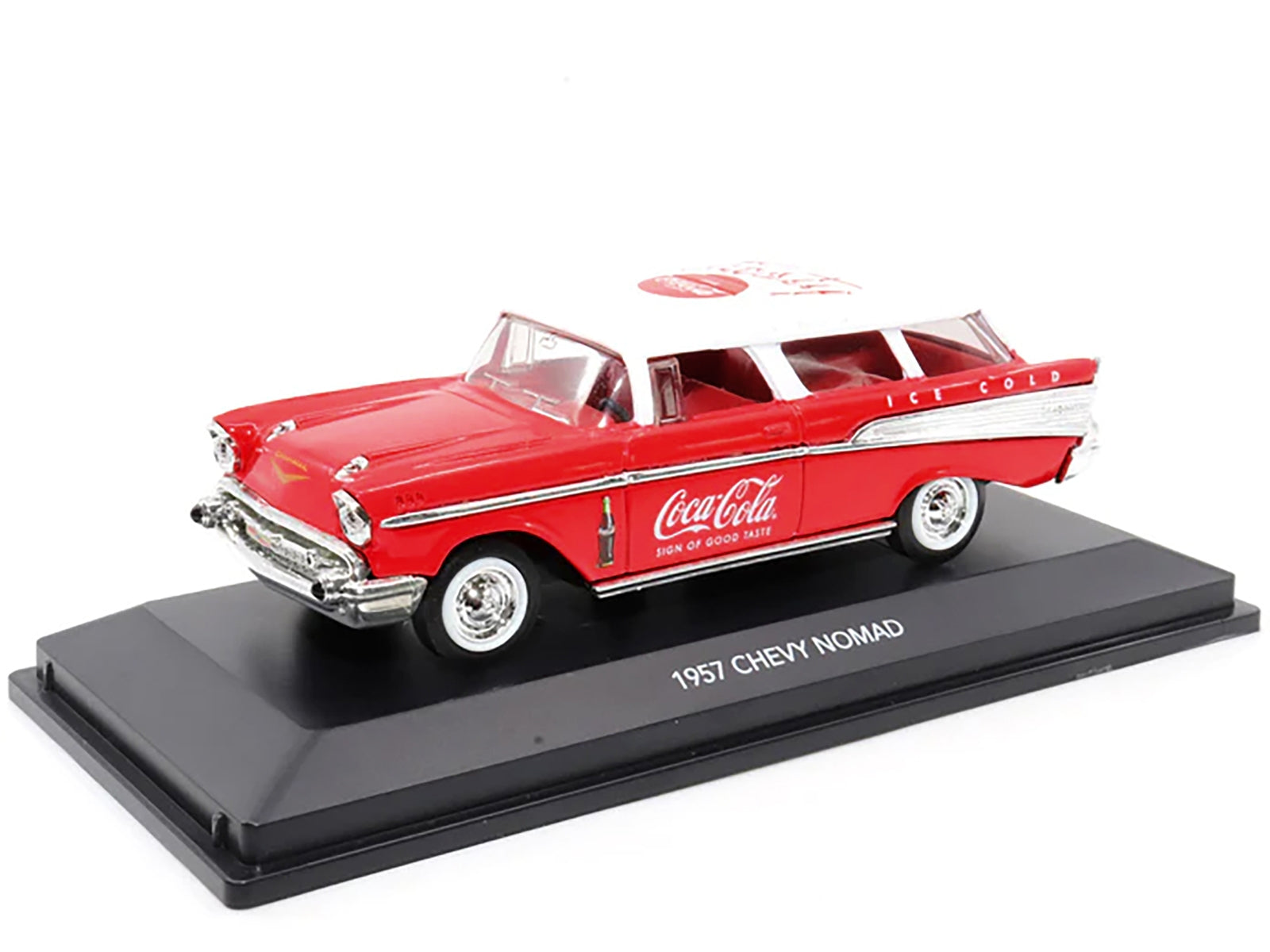 1957 Chevrolet Nomad "Coca-Cola" Red with White Top and Red Interior 1/43 Diecast Model Car by Motor City Classics - Premium Coca Cola Models from Motorcity Classics - Just $47.58! Shop now at Rapidvehicles