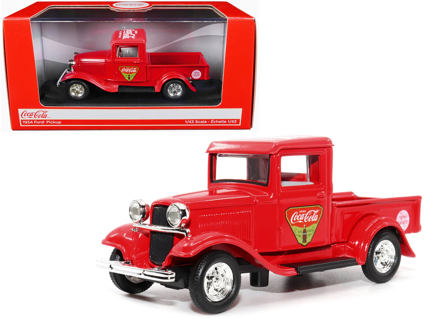 1934 Ford Pickup Truck "Coca-Cola" Red 1/43 Diecast Model Car byFREE SHIPPING IN US