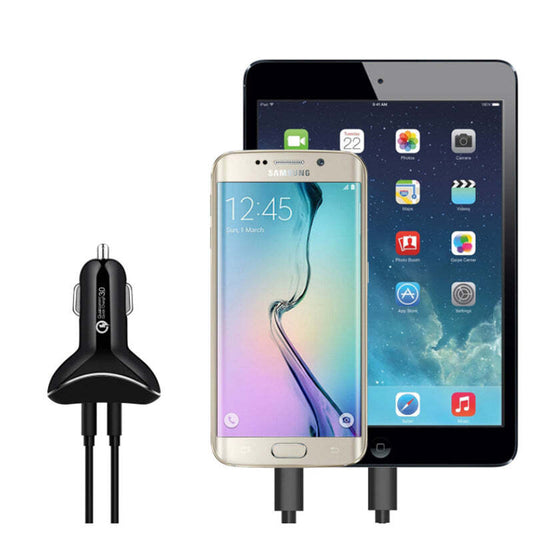 Color: BLACK - Triple Source Car Charger 2x USB And Type C Ports - Premium Miscellaneous from Rapidvehicles - Just $30.59! Shop now at Rapidvehicles