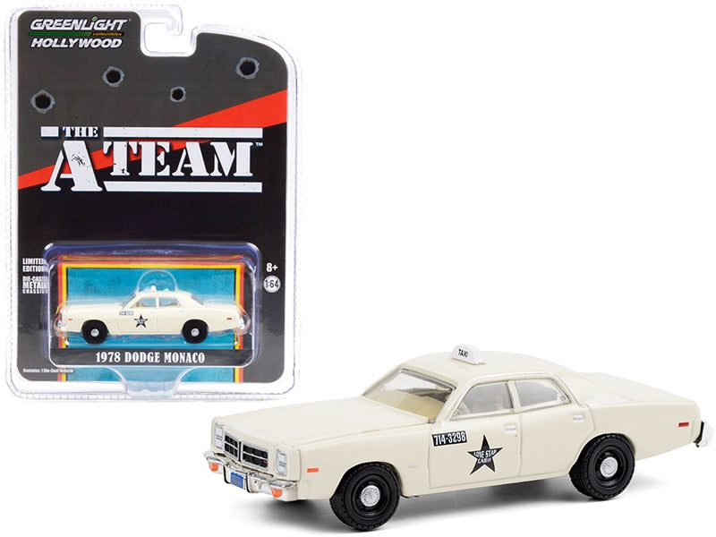 1978 Dodge Monaco Taxi Cream "Lone Star Cab Co." "The A-Team" - Premium Movie/TV Series Models from Greenlight - Just $26.09! Shop now at Rapidvehicles