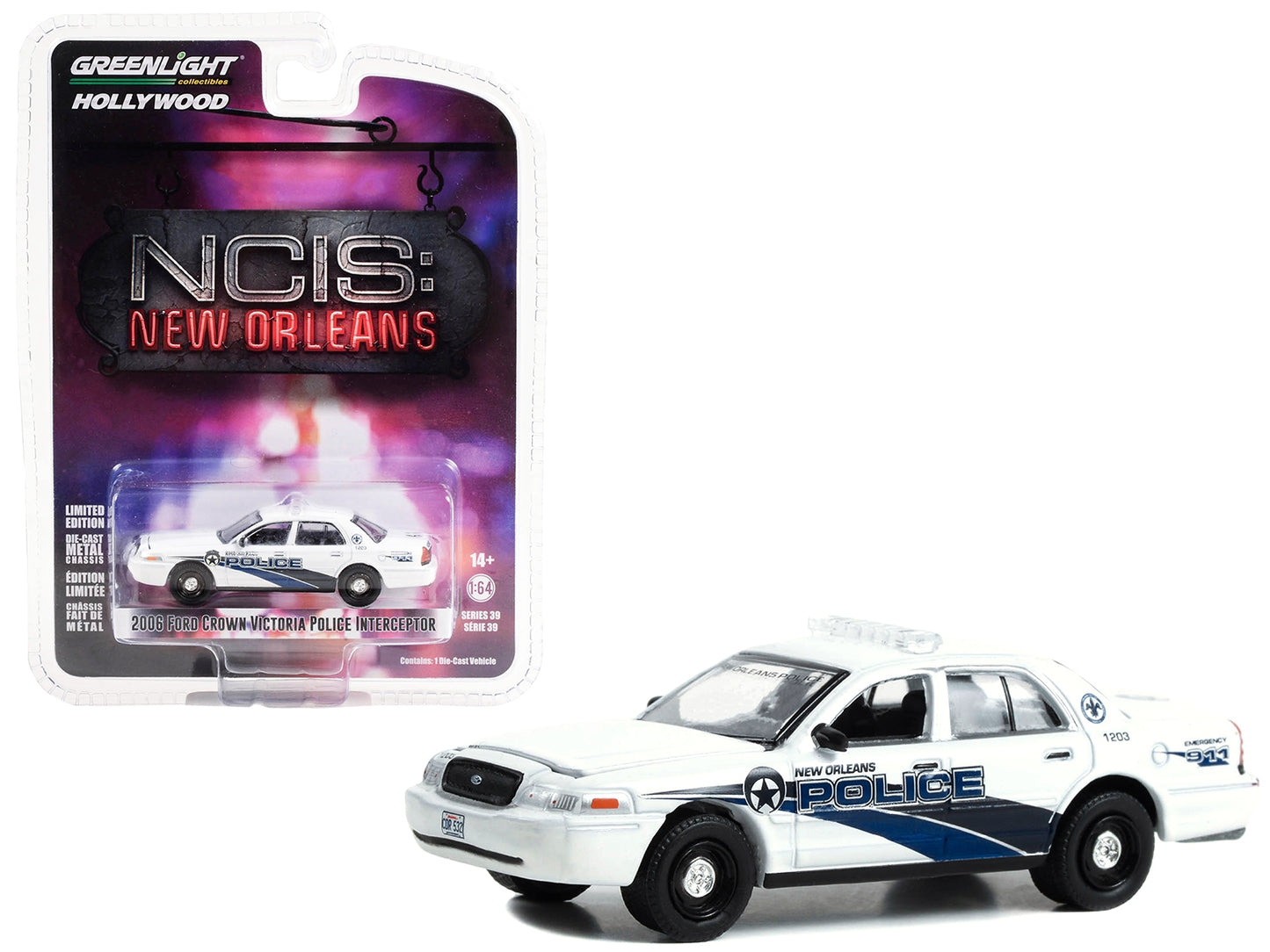 2006 Ford Crown Victoria Police Interceptor White "New Orleans - Premium Movie/TV Series Models from Greenlight - Just $26.09! Shop now at Rapidvehicles