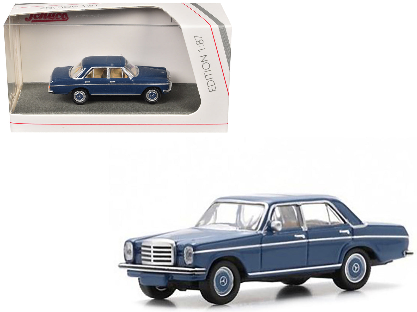 Mercedes-Benz /8 (W114) Sedan Blue 1/87 (HO) Diecast Model Car by Schuco free shipping USA