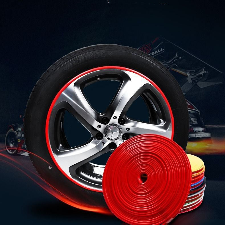 Color: Red - Automotive Supplies, Wheel Decoration Strips, Tire - Premium Interior Parts from Rapidvehicles - Just $14.39! Shop now at Rapidvehicles