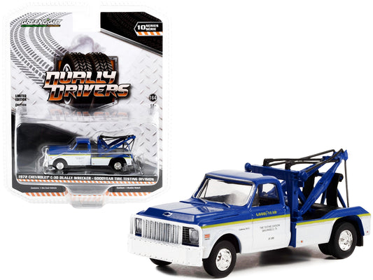 1972 Chevrolet C-30 Dually Wrecker Truck White and Blue with - Premium Tow Trucks Models from Greenlight - Just $31.99! Shop now at Rapidvehicles