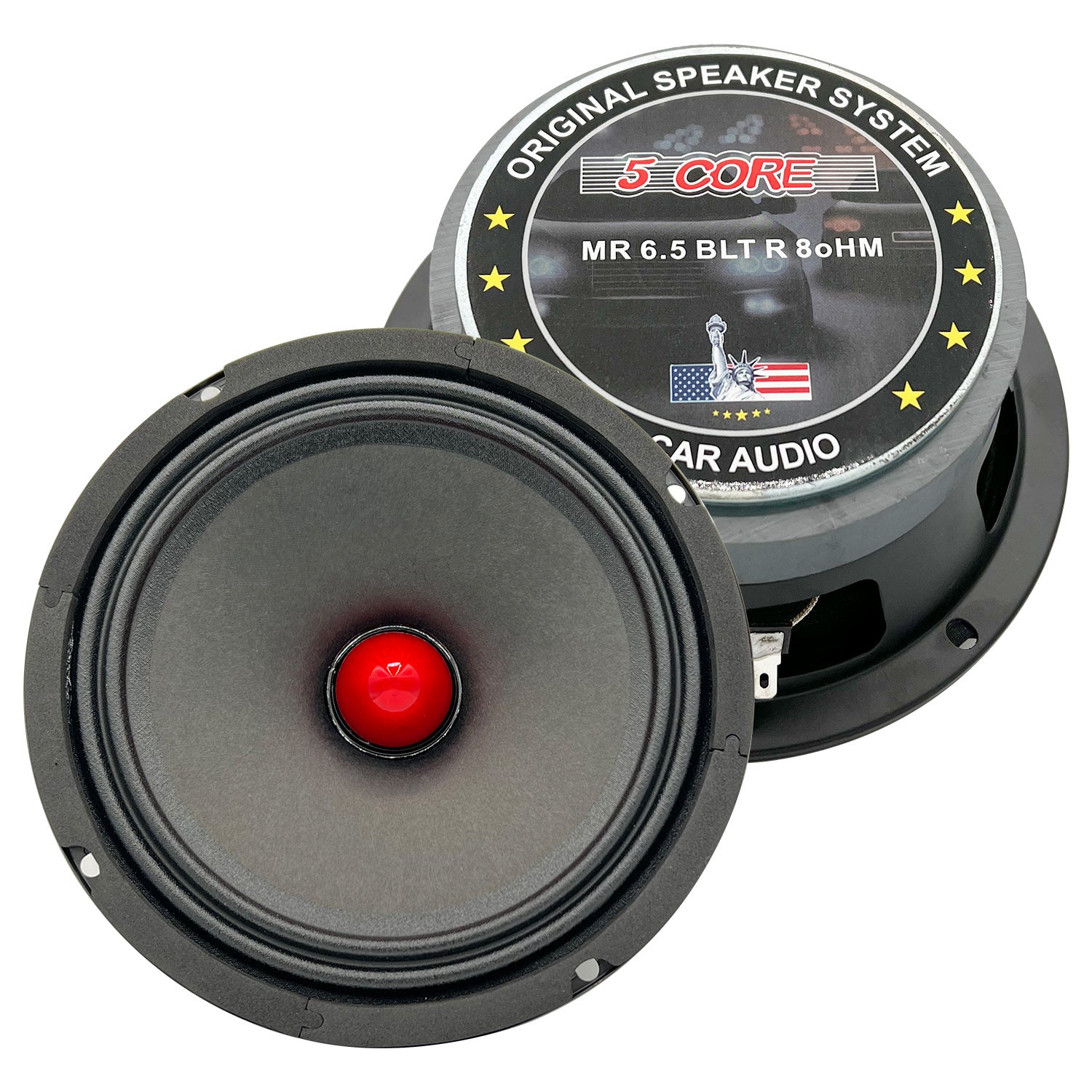 5 CORE 8 Inch Mid-Range Bullet Pro Audio Car Speaker, Red Aluminium Bullet, Loudspeaker 580W Max 8 Ohms - Premium Quality Audio Door Speakers for Car or Truck Stereo Sound System - Premium Car Speakers & Speaker Systems from 5 Core - Just $47.61! Shop now at Rapidvehicles