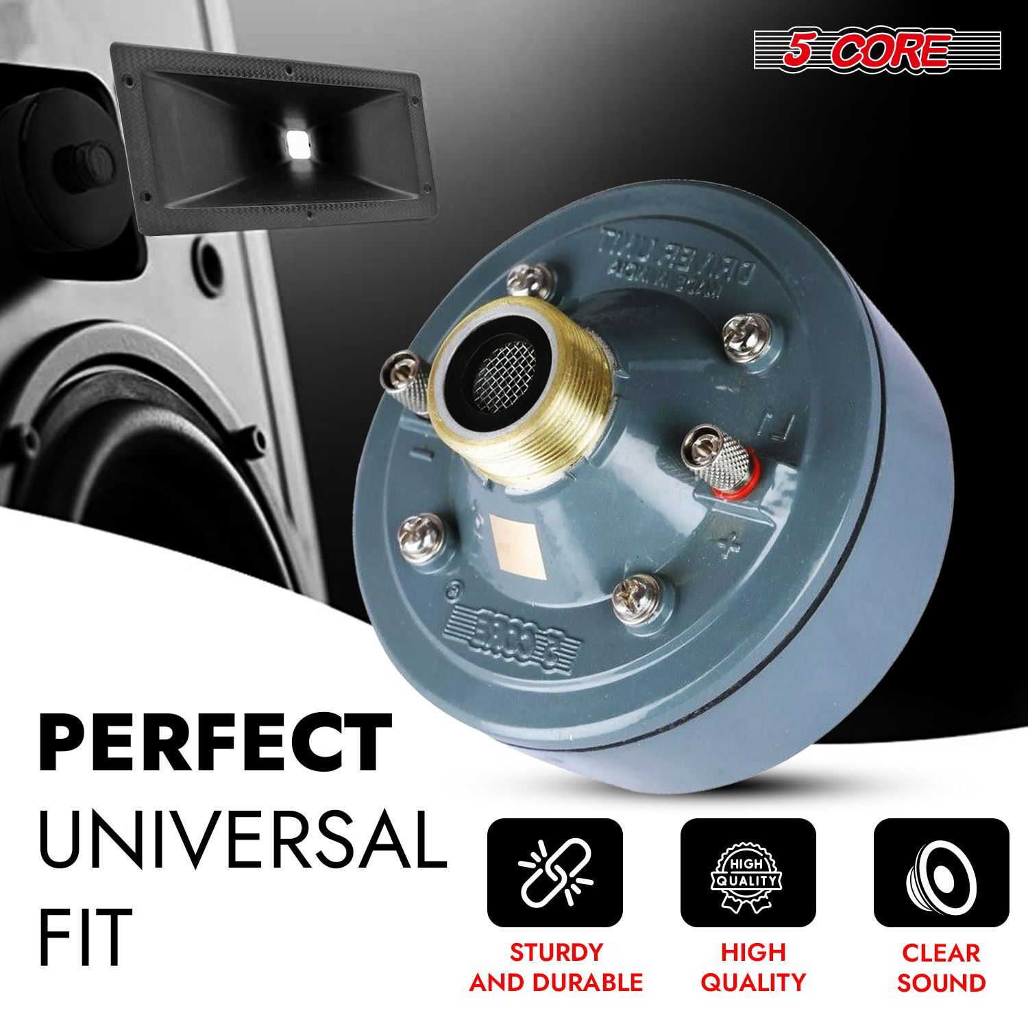 5 Core Compression Driver 600W Peak Aluminium Tweeter Diaphragm - Premium Car Speakers & Speaker Systems from 5core - Just $43.22! Shop now at Rapidvehicles