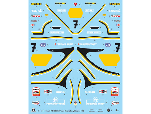 Skill 5 Model Kit Suzuki RG 500 XR27 Motorcycle #7 Barry Sheene