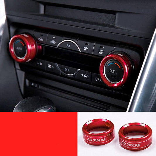 Color: AC, Size: Red - modified air conditioning knob decorative - Premium Interior Parts from Rapidvehicles - Just $26.09! Shop now at Rapidvehicles