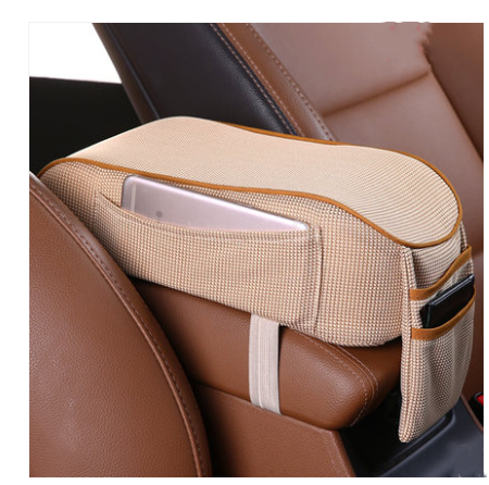 Color: Beige - Car armrest box pad central hand box increase pad - Premium Stowing Tidying from Rapidvehicles - Just $28.79! Shop now at Rapidvehicles