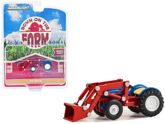 1950 Ford 8N Tractor with Front Loader Blue and Red "Down on the - Premium Ford Models from Greenlight - Just $26.09! Shop now at Rapidvehicles