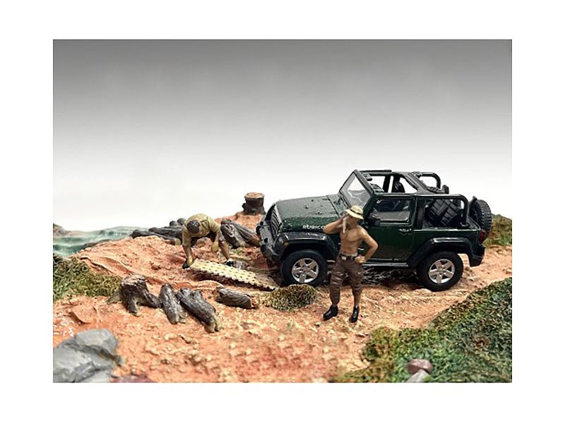"4X4 Mechanics" 2 Piece Diecast Figure Set 1 for 1/43 Scale Models by American Diorama free shipping USA - Rapid Vehicles