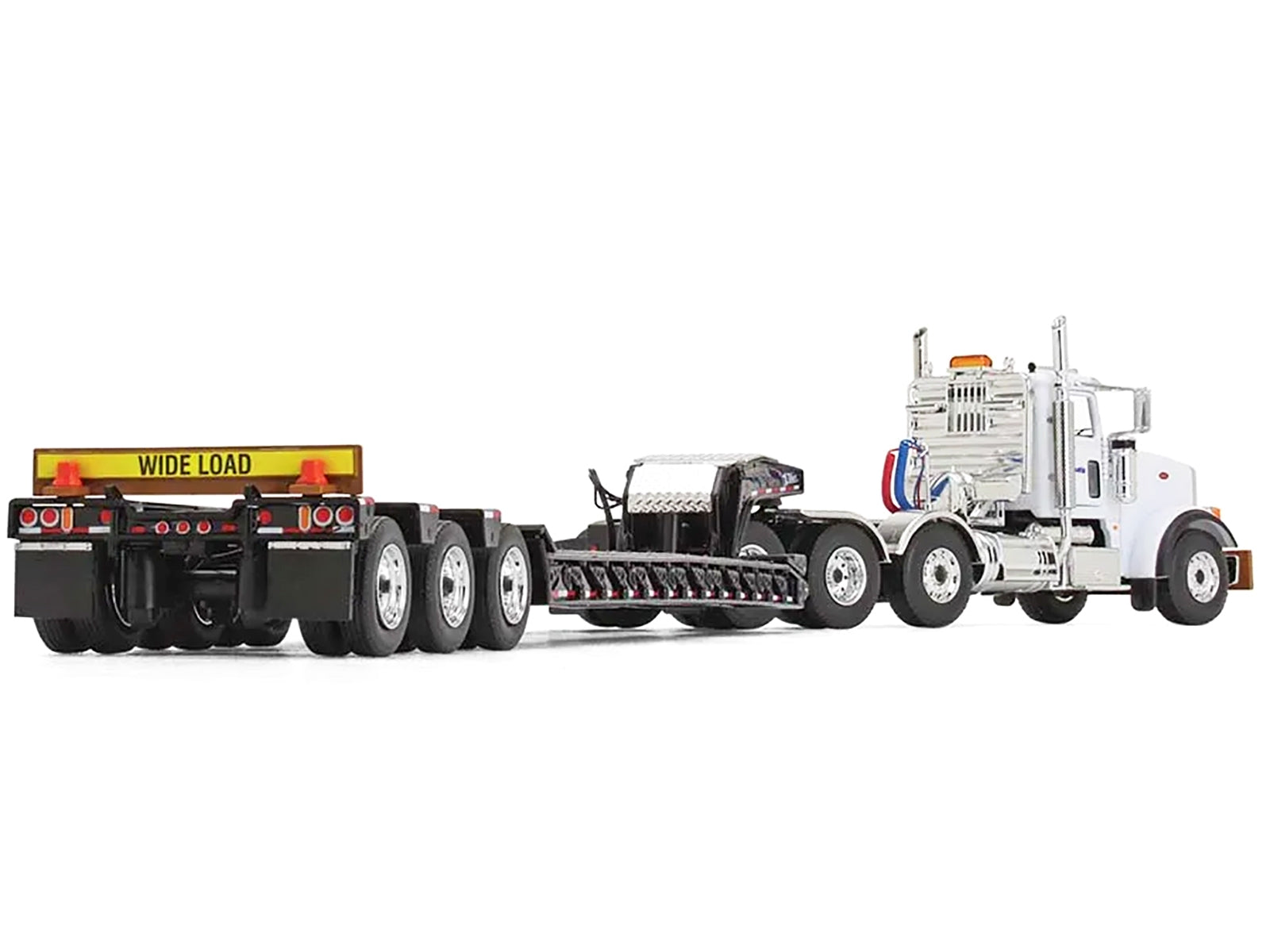 Peterbilt 367 Day Cab White "Komatsu" and Talbert 55SA Tri-Axle Lowboy Trailer Black 1/50 Diecast Model by First Gear - Premium Peterbilt Models from First Gear - Just $173.70! Shop now at Rapidvehicles