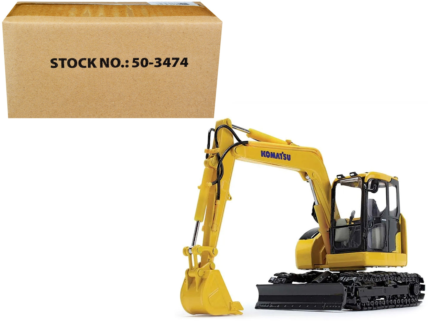 Komatsu PC78US-11 Excavator Yellow 1/50 Diecast Model by