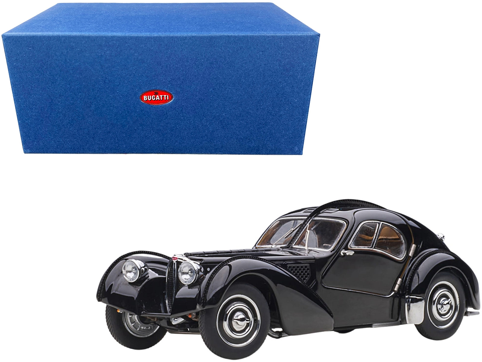 1938 Bugatti Type 57SC Atlantic with Disc Wheels Black 1/43 Diecast Model Car by Autoart - Premium Bugatti Models from Autoart - Just $229.99! Shop now at Rapidvehicles