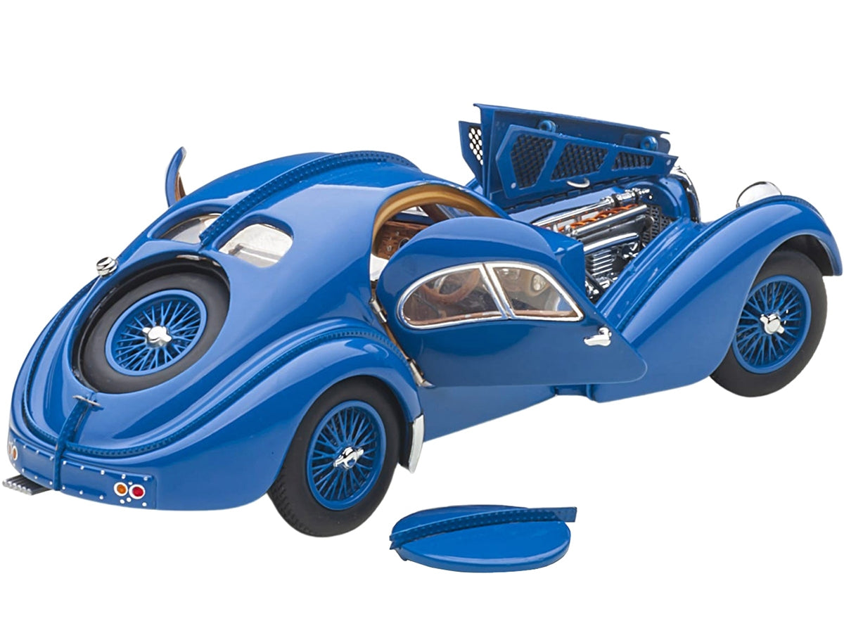 1938 Bugatti Type 57SC Atlantic with Metal Wire-Spoke Wheels Blue 1/43 Diecast Model Car by Autoart - Premium Bugatti Models from Autoart - Just $253.99! Shop now at Rapidvehicles