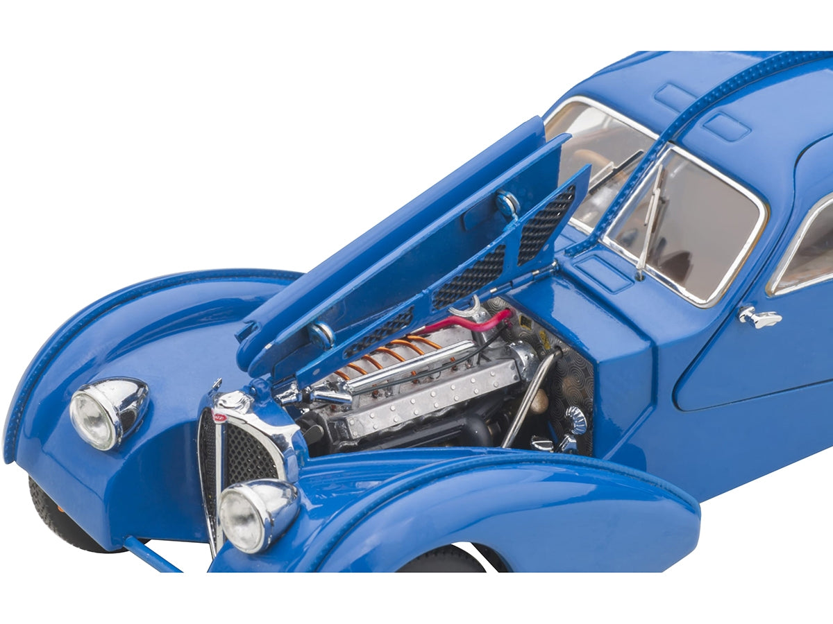 1938 Bugatti Type 57SC Atlantic with Metal Wire-Spoke Wheels Blue 1/43 Diecast Model Car by Autoart - Premium Bugatti Models from Autoart - Just $253.99! Shop now at Rapidvehicles