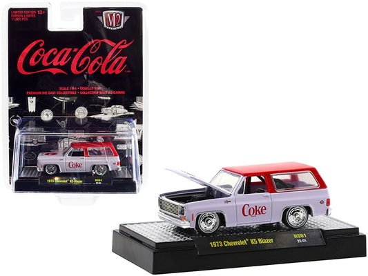 1973 Chevrolet K5 Blazer with Lowered Chassis "Coca-Cola" White - Premium Coca Cola Models from M2 - Just $31.49! Shop now at Rapidvehicles