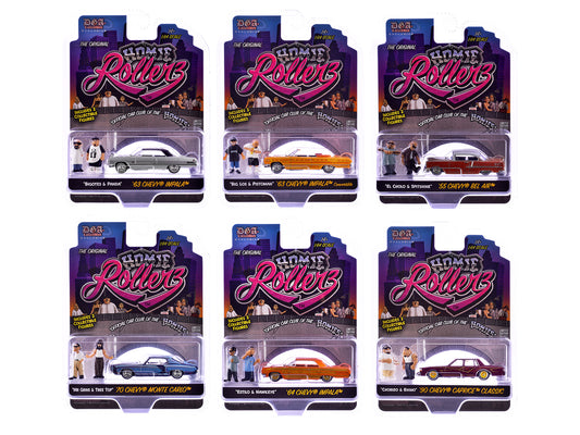 "Homie Rollerz" 2025 Series 1 Set of 6 Pieces Diecast Model Cars by Greenlight and DGA