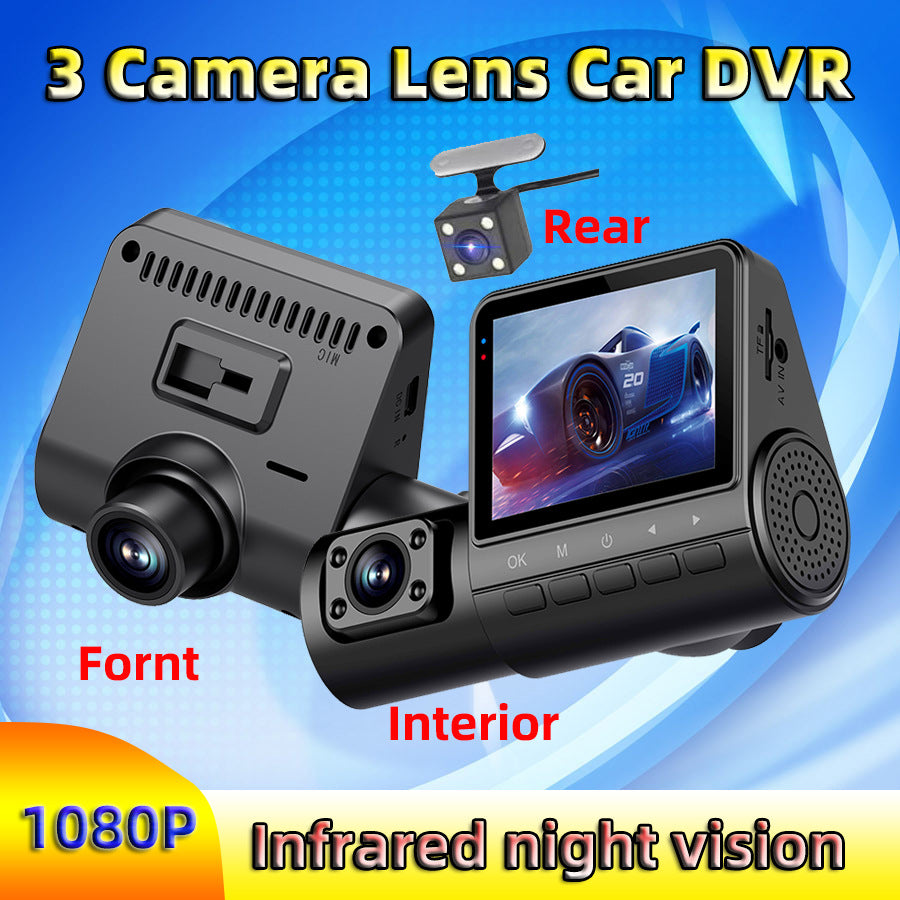 3 Record High-definition Car Recorder 1080P - Premium Car Mirror Video from Rapidvehicles - Just $55.99! Shop now at Rapidvehicles