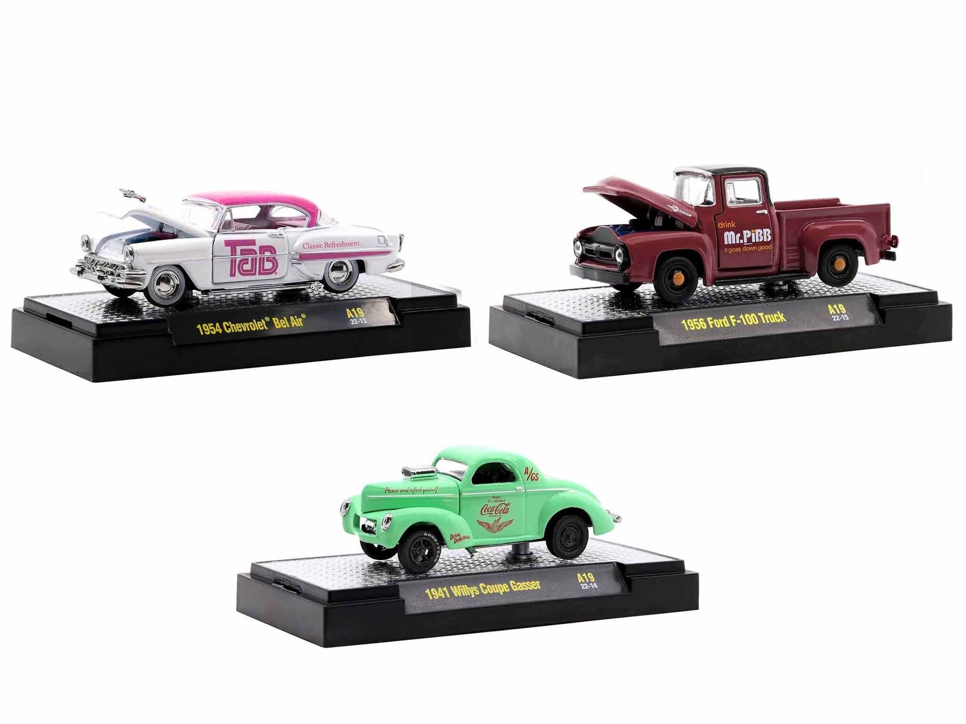 "Sodas" Set of 3 pieces Release 19 Limited Edition to 8750 pieces - Premium 1/64 Scale Sets from M2 - Just $58.49! Shop now at Rapidvehicles