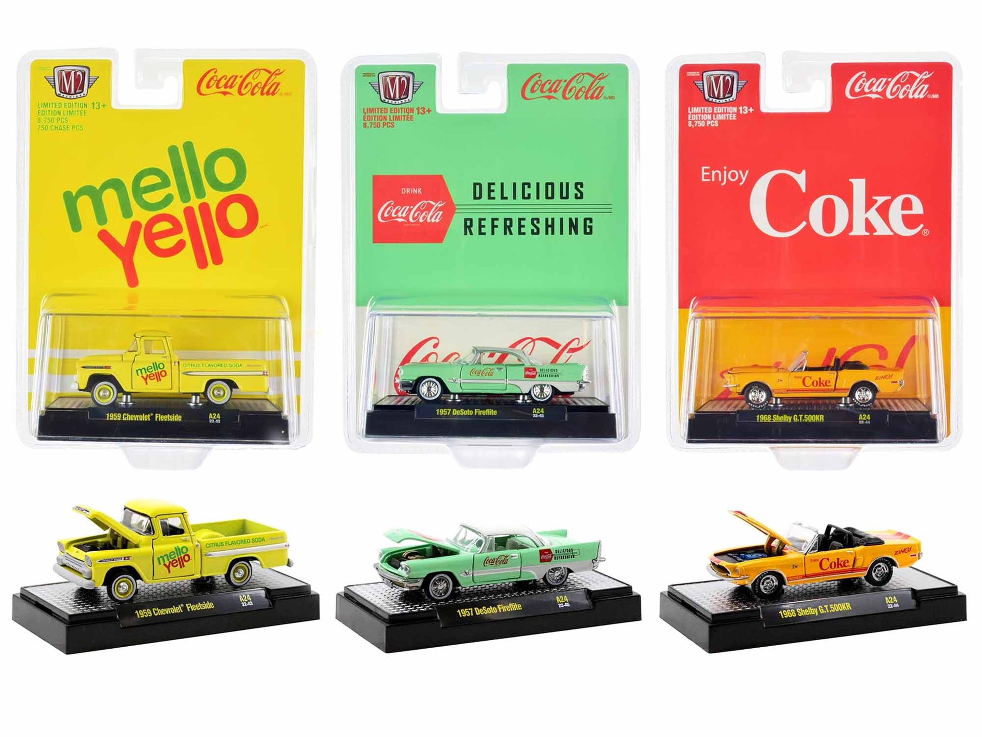 "Sodas" Set of 3 pieces Release 24 Limited Edition to 8750 pieces - Premium 1/64 Scale Sets from M2 - Just $58.49! Shop now at Rapidvehicles