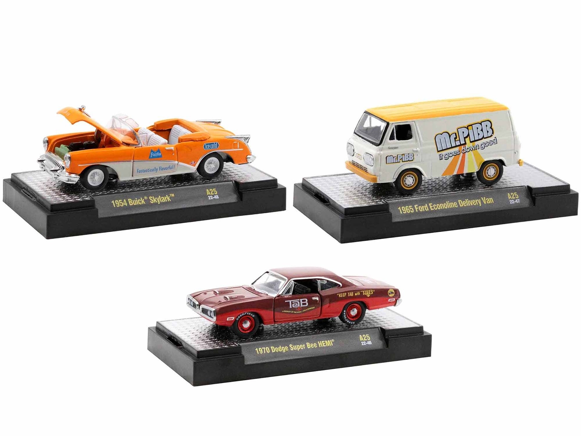 "Sodas" Set of 3 pieces Release 25 Limited Edition to 6250 pieces - Premium 1/64 Scale Sets from M2 - Just $58.49! Shop now at Rapidvehicles