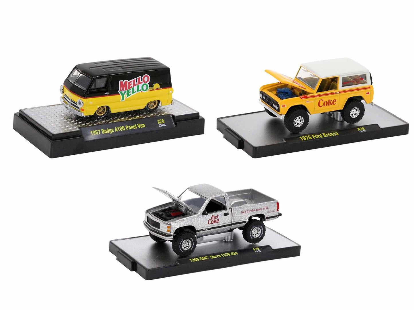 "Sodas" Set of 3 pieces Release 28 Limited Edition to 4650 pieces - Premium 1/64 Scale Sets from M2 - Just $67.49! Shop now at Rapidvehicles