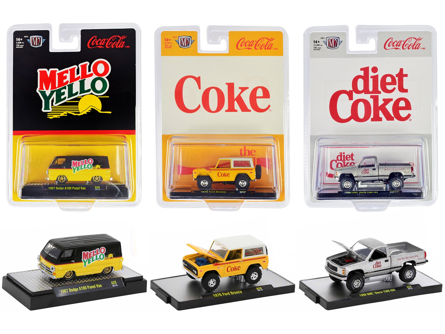 "Sodas" Set of 3 pieces Release 28 Limited Edition to 4650 pieces - Premium 1/64 Scale Sets from M2 - Just $67.49! Shop now at Rapidvehicles