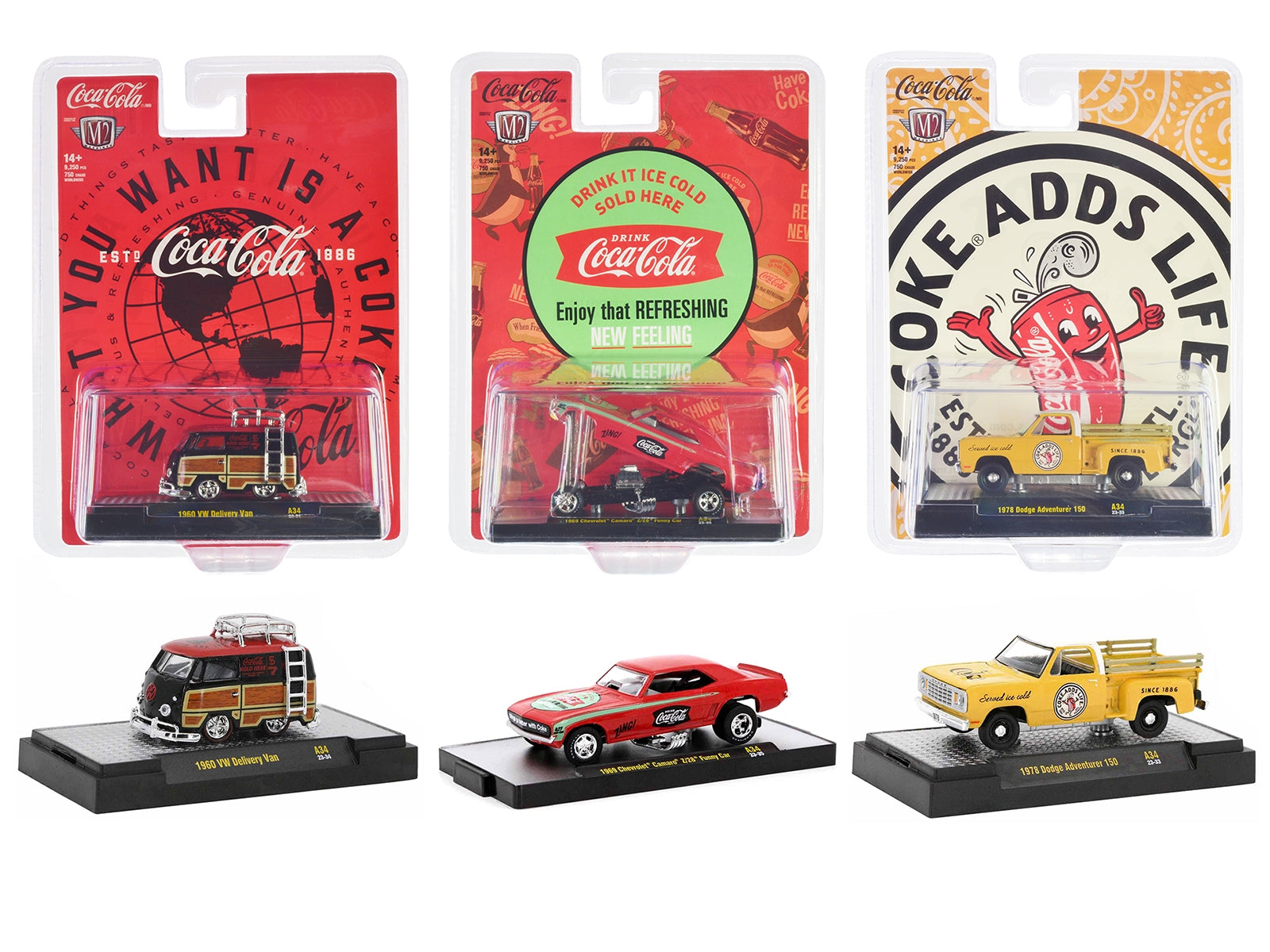 "Coca-Cola" Set of 3 pieces Release 34 Limited Edition to 10000 pieces Worldwide 1/64 Diecast Model Cars by M2 Machines - Premium 1/64 Scale Sets from M2 - Just $61.06! Shop now at Rapidvehicles