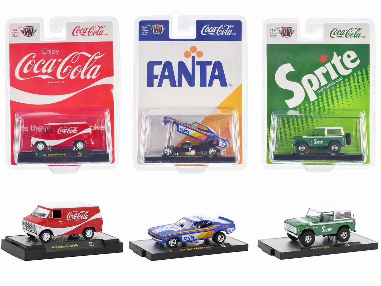 "Sodas" Set of 3 pieces Release 35 Limited Edition to 9250 pieces - Premium 1/64 Scale Sets from M2 - Just $67.49! Shop now at Rapidvehicles