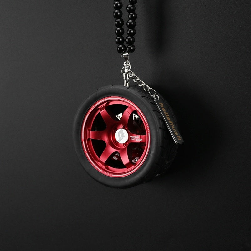 Color: TE37 red - Car decoration pendant - Premium Interior Parts from Rapidvehicles - Just $47.99! Shop now at Rapidvehicles