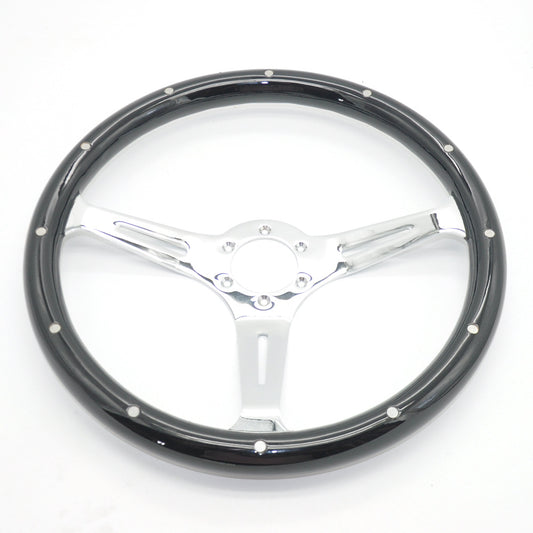 Classic Classic Car Bright Electroplated Wood Steering Wheel - Premium Other Replacement Parts from Rapidvehicles - Just $137.69! Shop now at Rapidvehicles