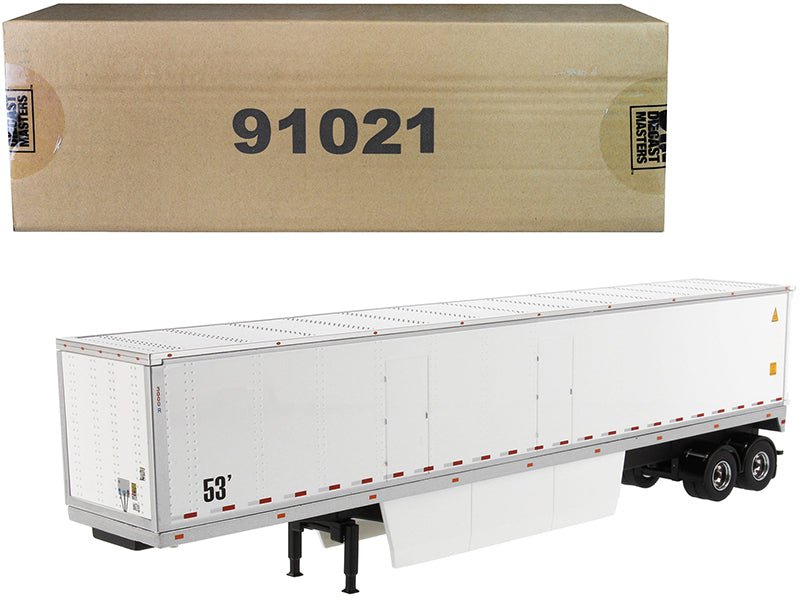 53' Dry Cargo Van Trailer White "Transport Series" 1/50 Diecast Model by Diecast Masters free shipping USA - Rapid Vehicles
