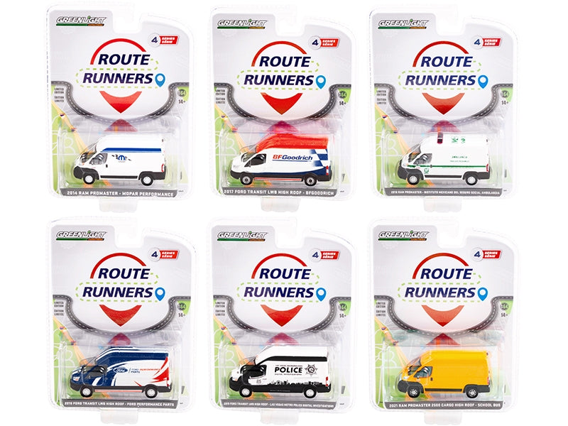 "Route Runners" Set of 6 Vans Series 4 1/64 Diecast Model Cars by - Premium 1/64 Scale Sets from Greenlight - Just $70.19! Shop now at Rapidvehicles