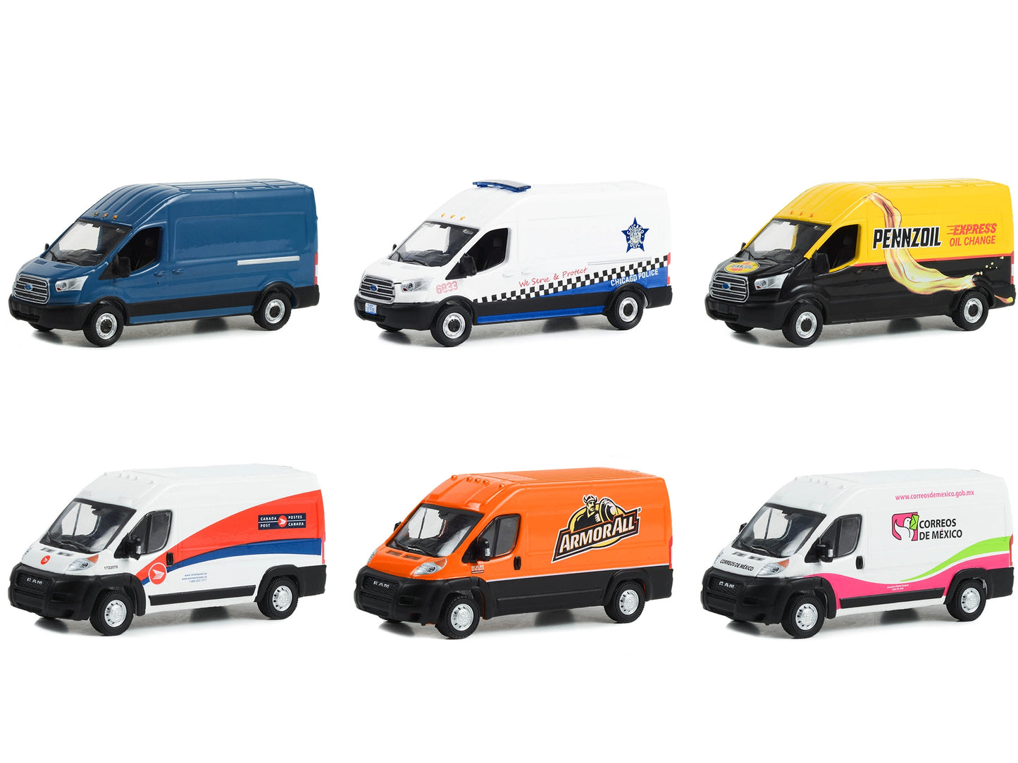 "Route Runners" Set of 6 Vans Series 5 1/64 Diecast Model Cars by - Premium 1/64 Scale Sets from Greenlight - Just $80.09! Shop now at Rapidvehicles