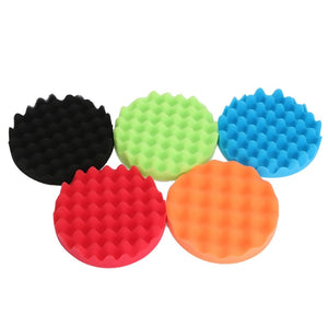 Size: 3 inch Q12, Quantity: 5pcs 1set - Direct car polishing plate flat wave waxing sponge ball self-adhesive sponge disk wool polishing wheel - Premium Exterior Parts from Rapidvehicles - Just $10.58! Shop now at Rapidvehicles