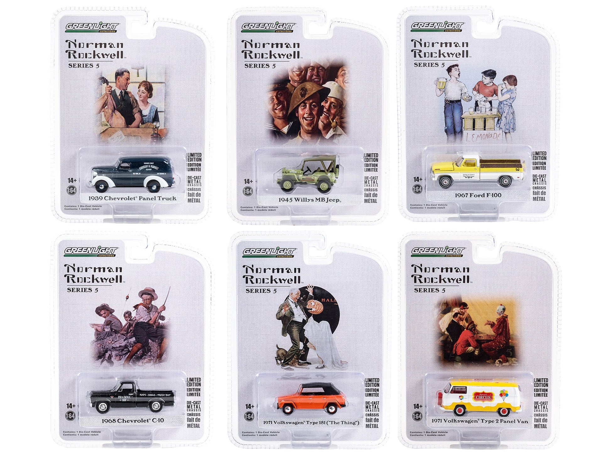 "Norman Rockwell" Set of 6 pieces Series 5 1/64 Diecast Model - Premium 1/64 Scale Sets from Greenlight - Just $80.99! Shop now at Rapidvehicles