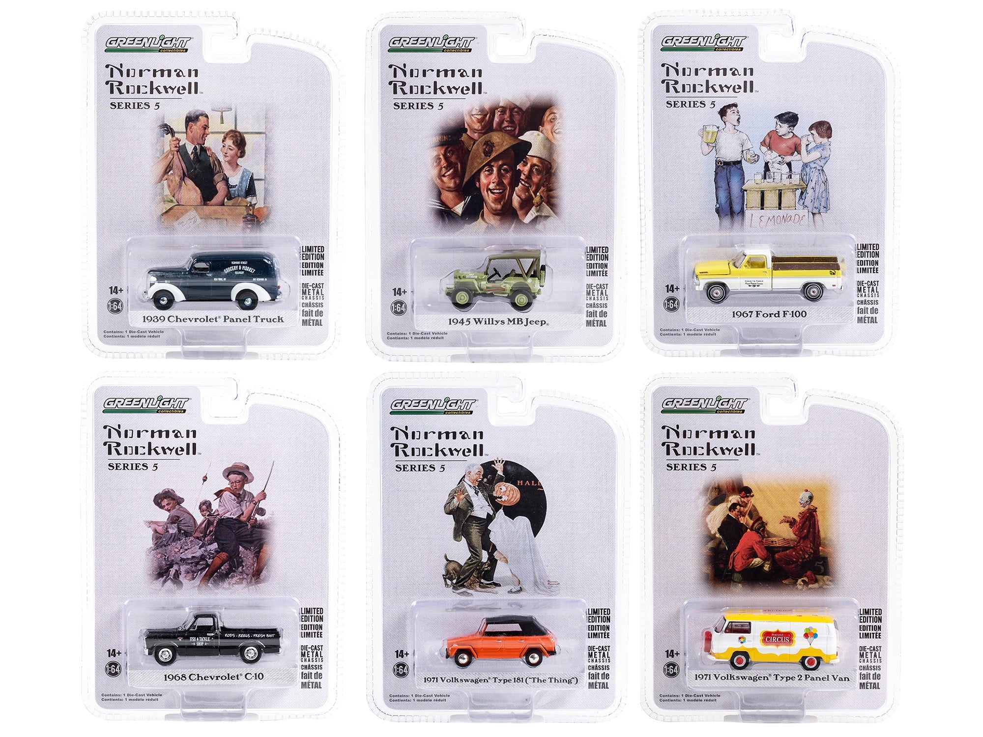 "Norman Rockwell" Set of 6 pieces Series 5 1/64 Diecast Model Cars by Greenlight - Premium 1/64 Scale Sets from Greenlight - Just $74.99! Shop now at Rapidvehicles