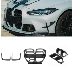 Automotive dry carbon fiber front bumper grille - Premium Exterior Parts from Rapidvehicles - Just $705.69! Shop now at Rapidvehicles