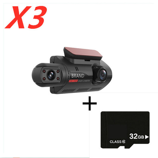 Color: Black with 32G Memory card 3PC - Hidden Driving Recorder 3 - Premium DVR/Dash Camera from Rapidvehicles - Just $188.99! Shop now at Rapidvehicles